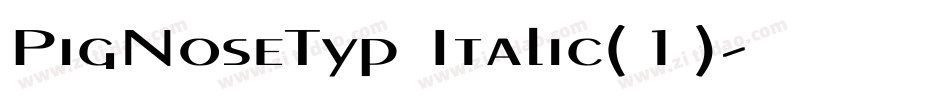PigNoseTyp Italic(1)字体转换
